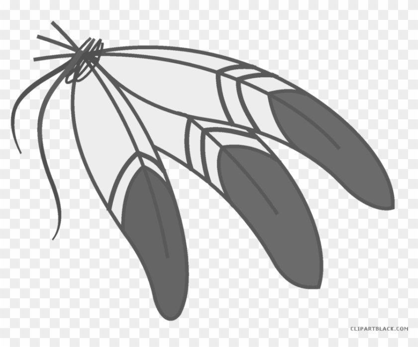 Eagle Feather Animal Free Black White Clipart Images - Cartoon Native American Feather #375148