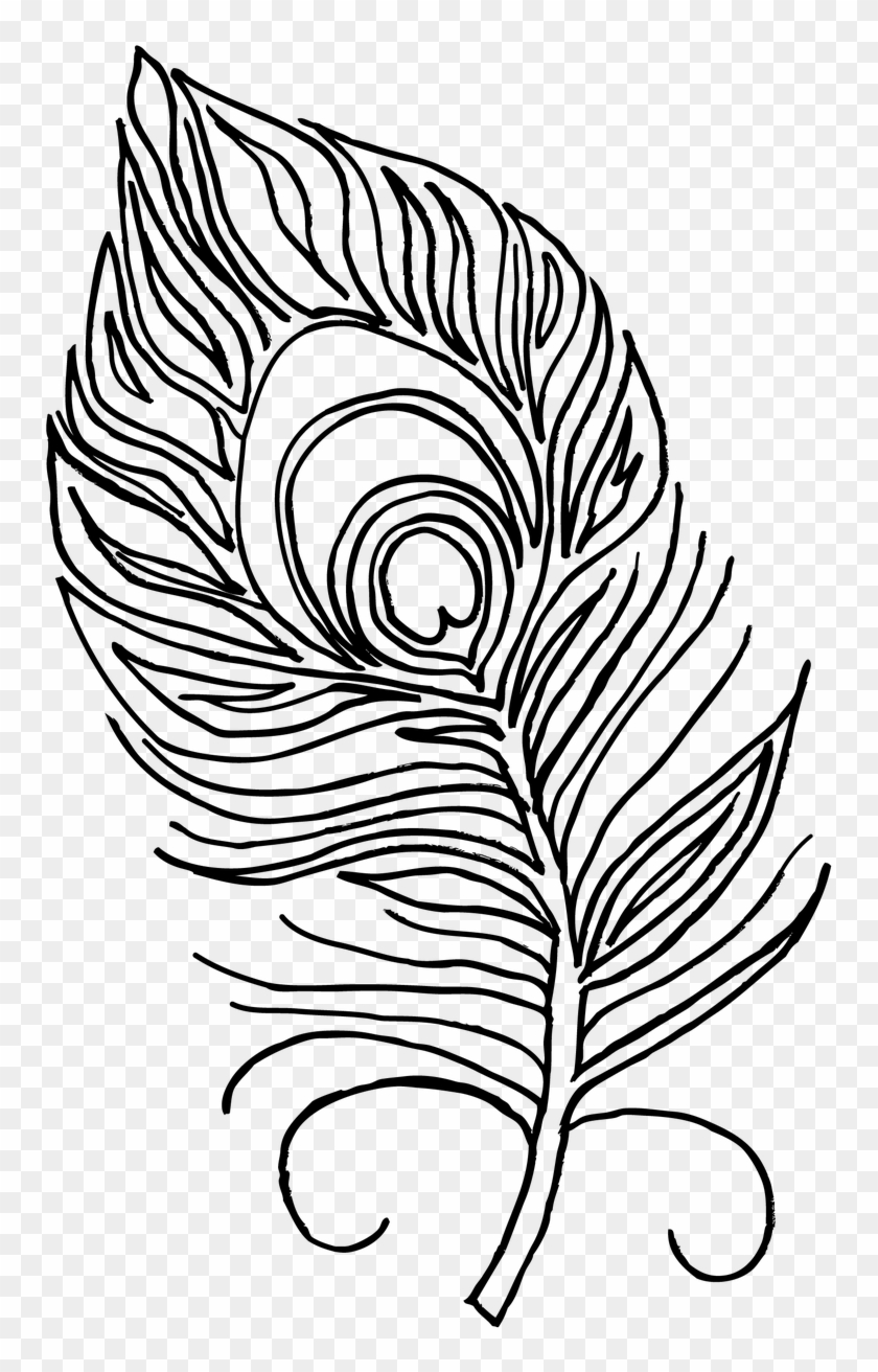 Feather Coloring Page Art Is Good Feather Pages - Peacock Feather For Colouring #375156