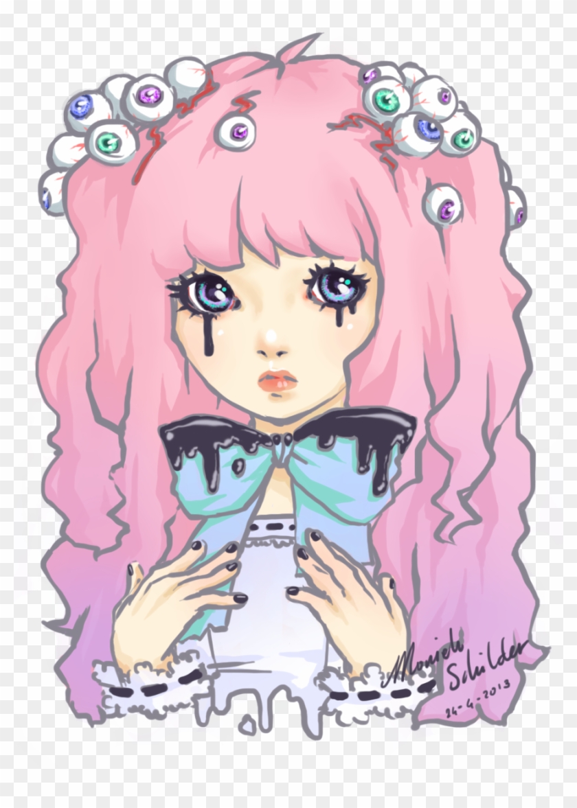 Pastel Goth Anime Girl Clipart - Pastel Goth Drawing #375328