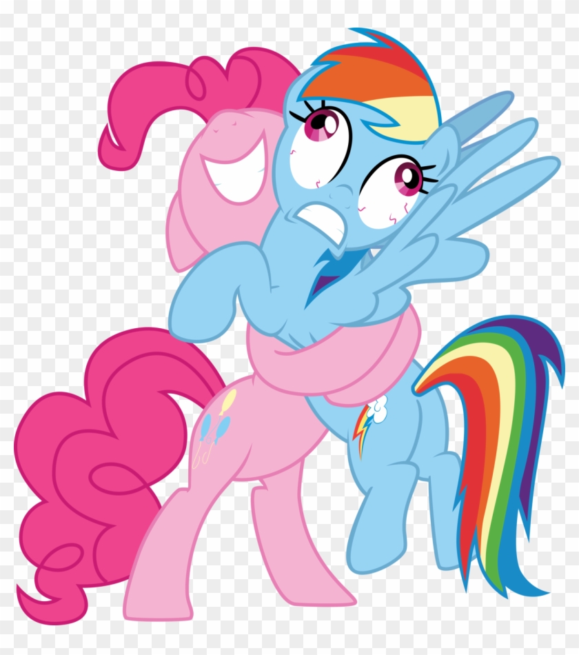 [ Img] - Rainbow Dash And Pinkie Pie Hugging #375422