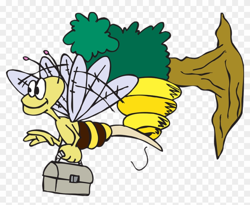 Cartoon Bee Hive 19, Buy Clip Art - Cartoon Bee At Home #375523
