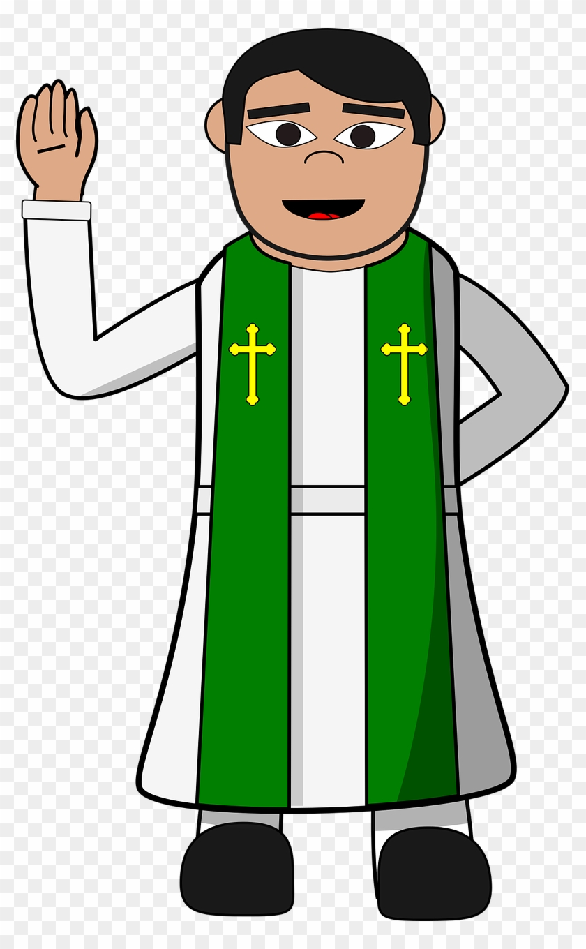 Pastor Priest Christian Cartoon Png Image - Pastor Clipart #375533