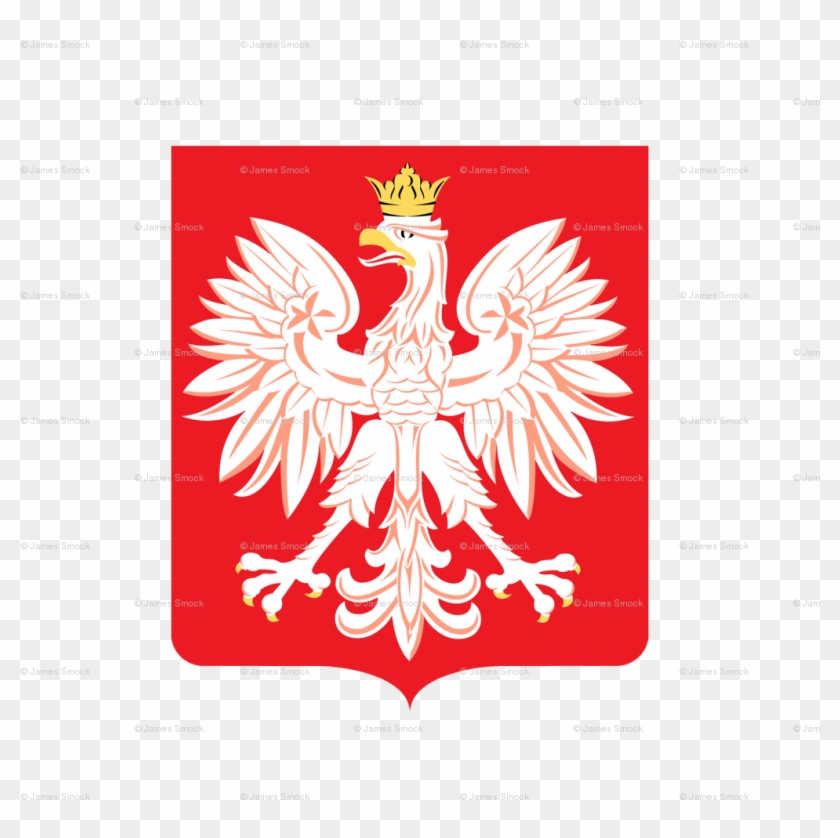 Polish Eagle Red Shield With Polska Card #375554