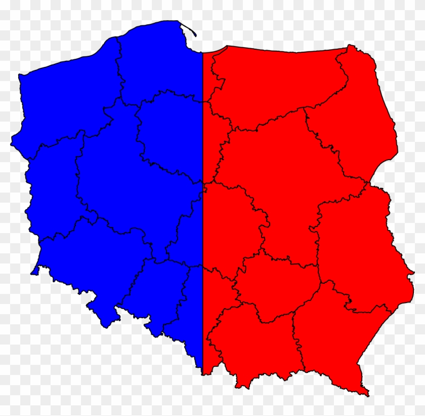 Poland A Divided Country - Poland Vector Map #375593