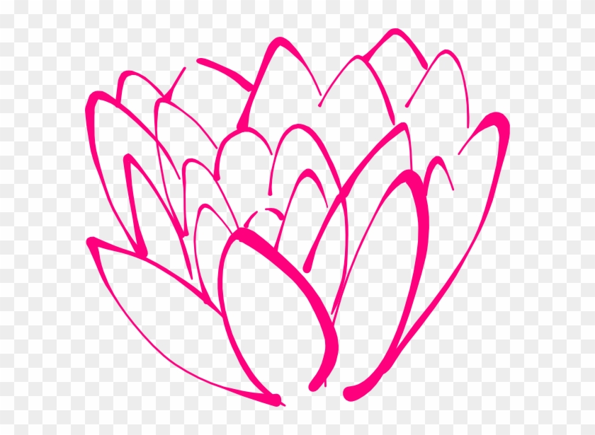 Pink Lotus Clip Art At Clker - Png Flores En Vector #375657