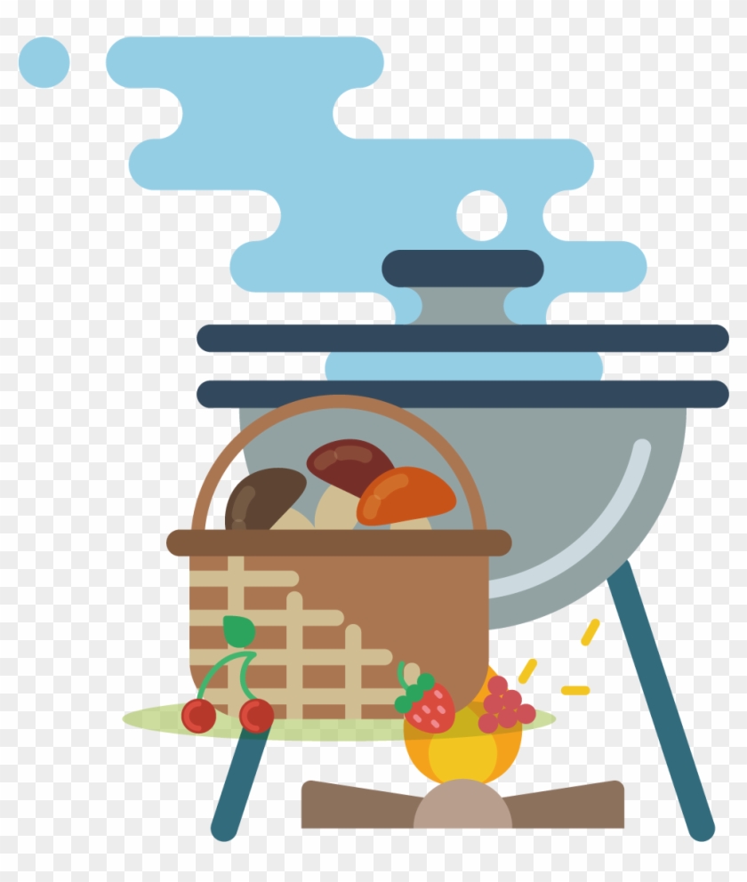 Camping Barbecue Grill Clip Art - Camping Illustration #375717