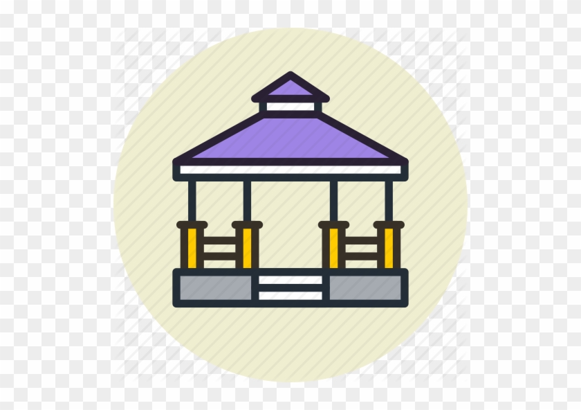 Pagoda Pavilion Icon, Outline Style - Pavilion Cartoon Png #375939