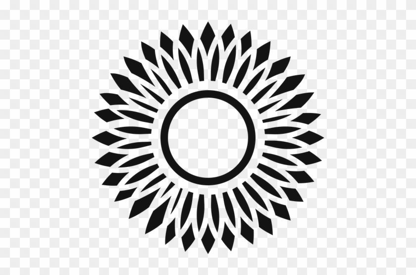 Grey Sunflower Head Icon - Geometric Design #376107