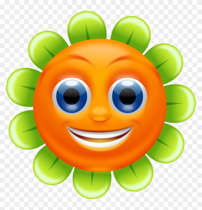 Clipart Smiling Flower Superb Quality - Clip Art Cartoon Flower #376240