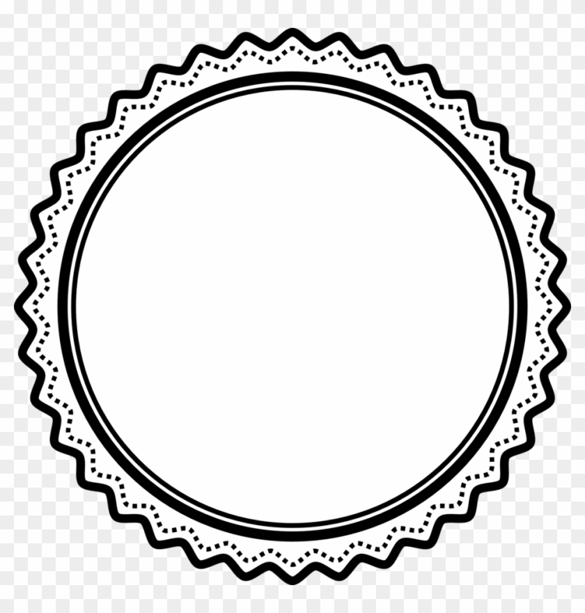 Badge Clip Art - Black And White Certificate Seal Clip Art #376354