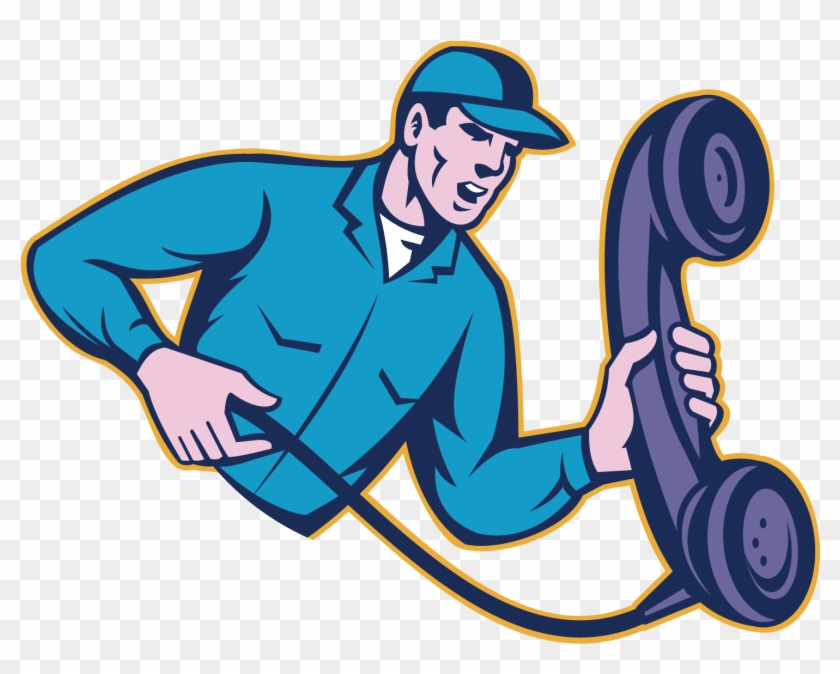 Telephone Laborer Royalty-free Illustration - Telephone Laborer Royalty-free Illustration #376450