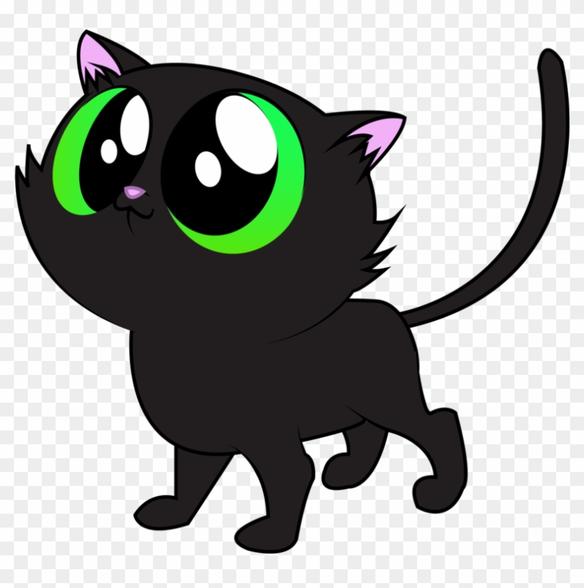 Black Cat Vector By Aquaticneon Black Cat Vector By - Mlp Cat Vector #376484