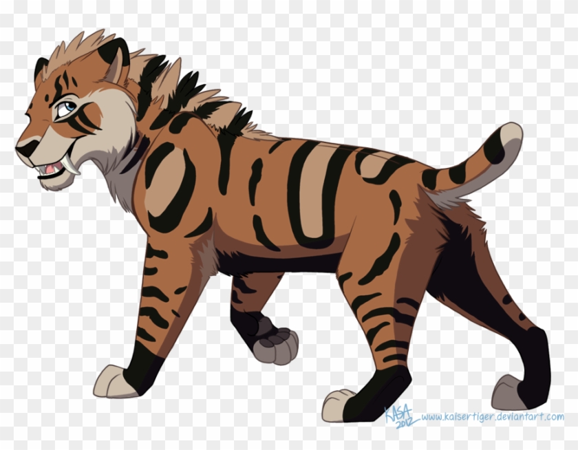 Taci Saber Commish By Kaisertiger - Saber Toothed Tiger Characteristics -  Free Transparent PNG Clipart Images Download