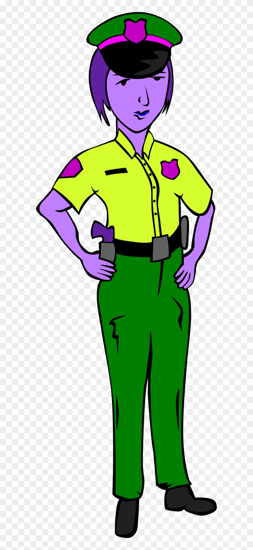 Large Woman Police Officer Clipart - Police Officer Clipart #376559