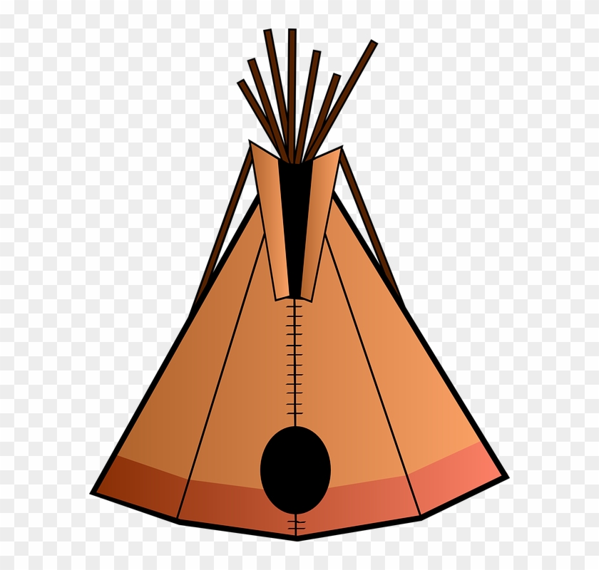 Tent Indian, Tee-pee, Teepee, Tent - Teepee Clipart #376570