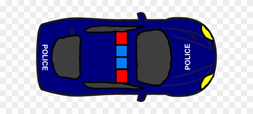 Police Car Cartoon Top View #376594