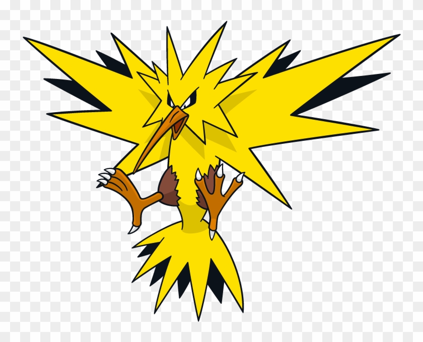 Zapdos Pokemon Character Vector Art - Pokemon Legendary Bird Zapdos #376603