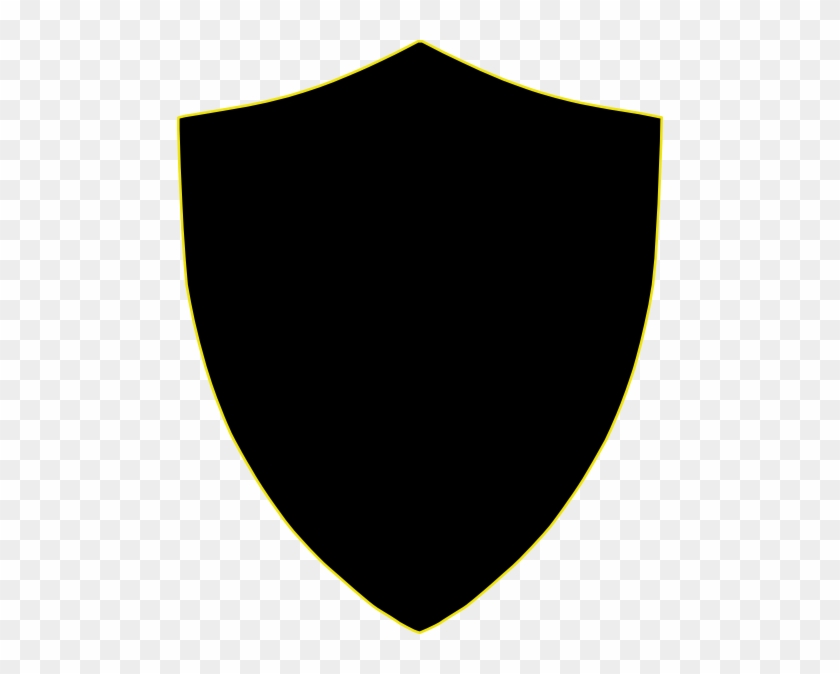 Badge Outline Clip Art At Clkercom Vector - Black Shield Png #376652