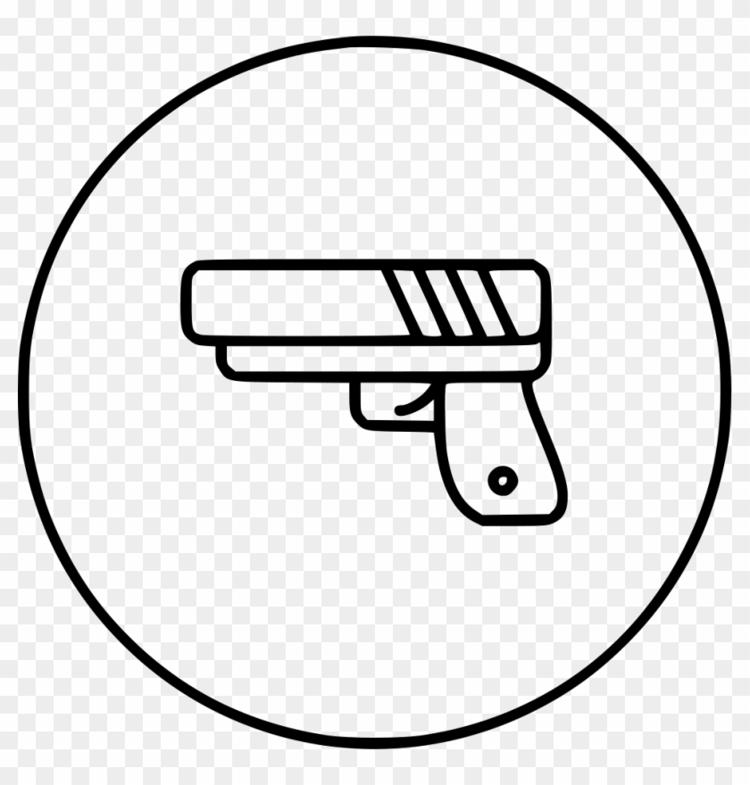 Gun Pistol Weapon Cop Police Crime Fusillade Svg Png - Police #376668