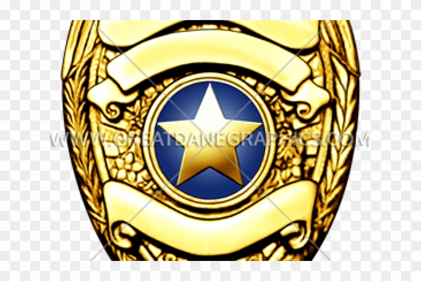 Police Badge Art - 100anb - (flag-g-1-33) - American Gold Police Officers #376674