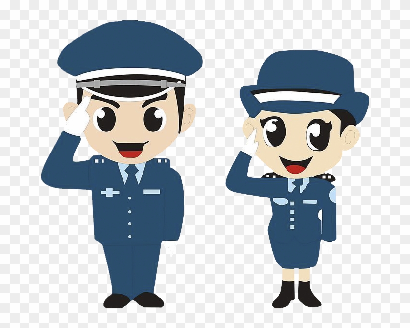 China Police Officer Cartoon - Police Officer Female And Male Cartotoon -  Free Transparent PNG Clipart Images Download