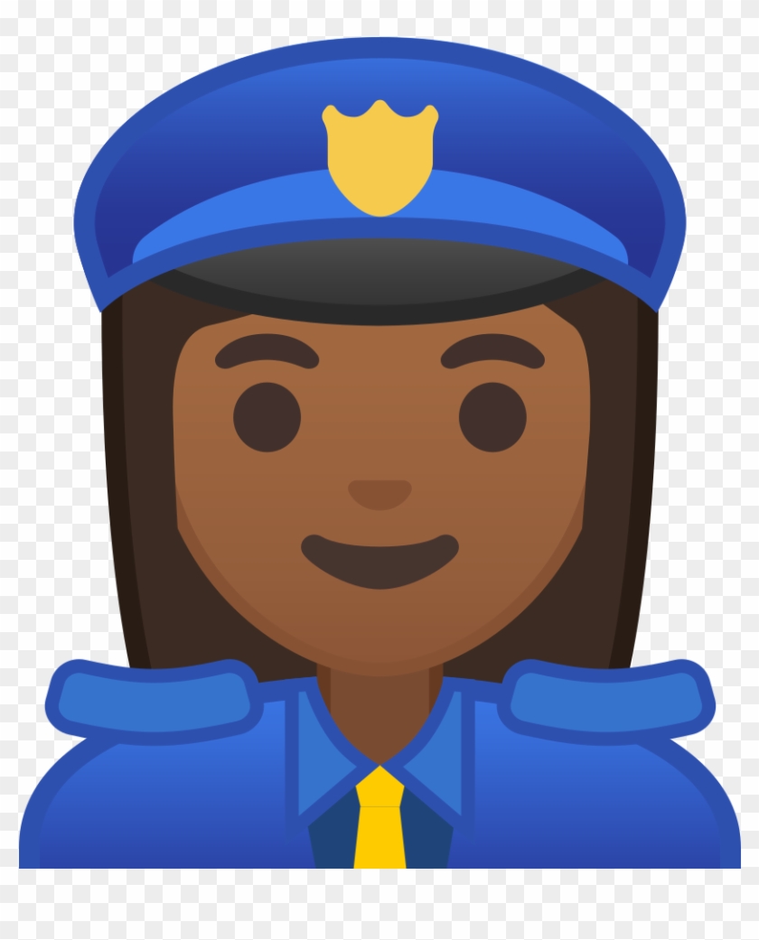 Woman Police Officer Medium Dark Skin Tone Icon - Icon Of Police Officer #376692
