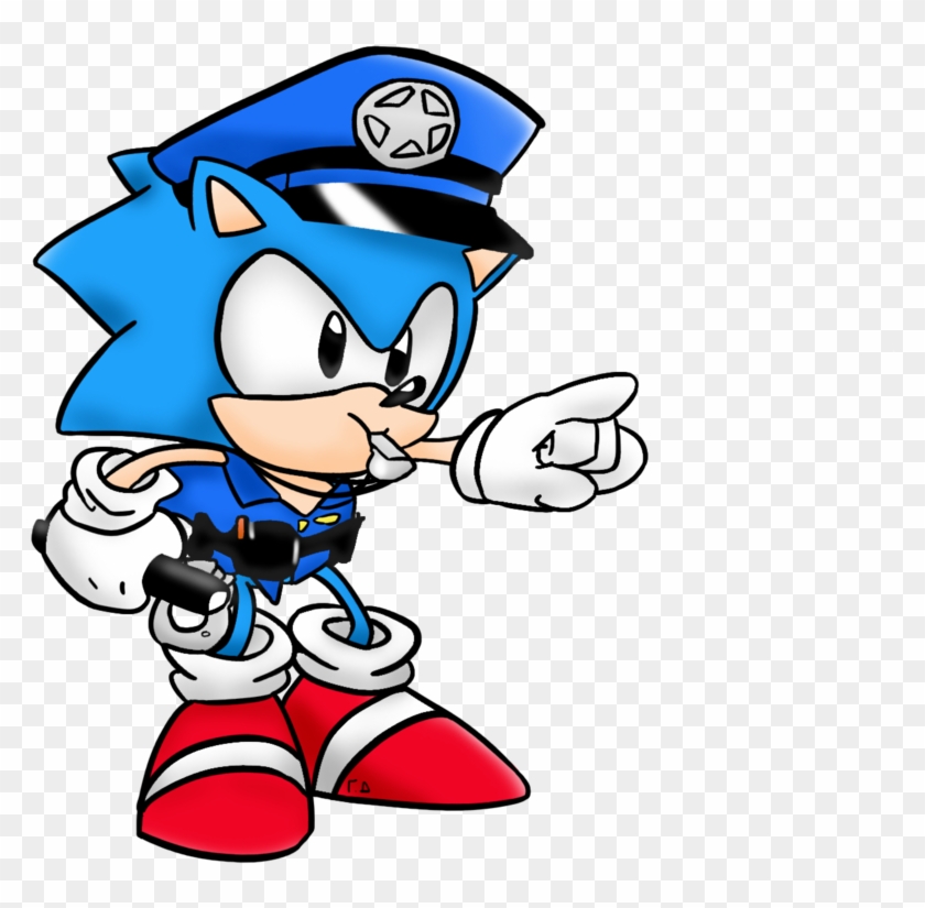 Sonic The Police Officer By Georgedaris - Sonic Police Officer #376804