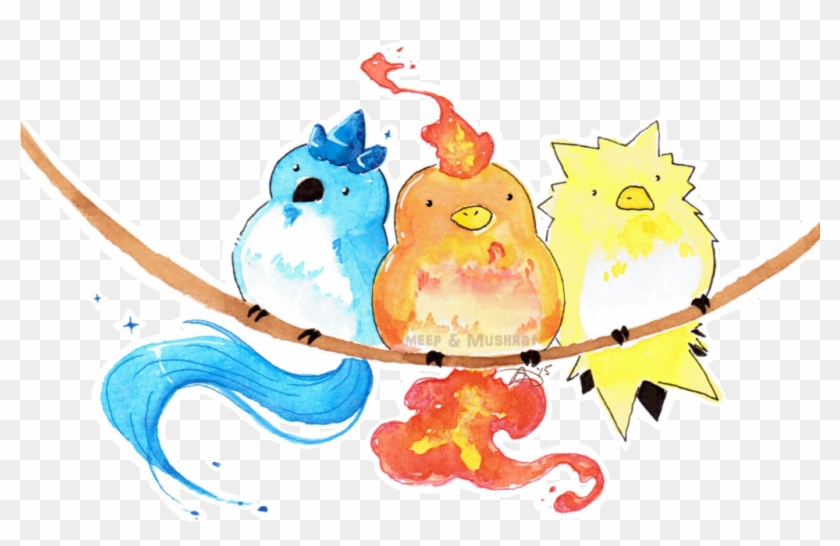 Articuno, Moltres, And Zapdos By L Y N S - Cute Pokemon Art #377037