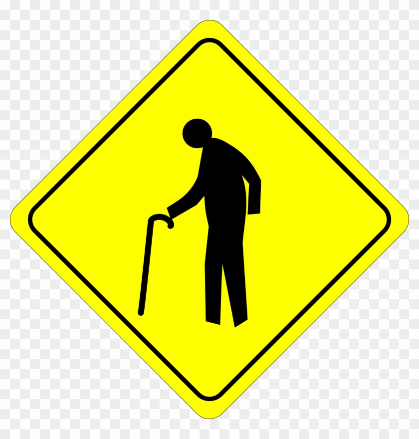 Adult Birthday Party - Old Person Crossing Sign #377091