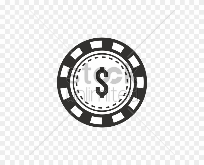 Casino Dollar Chip Vector Graphic - Casino Chip #377253