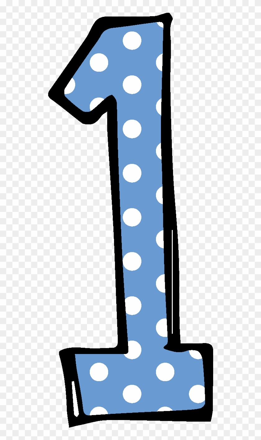 Blue Clipart Number One - Number Clipart 0 Polka Dots #377268