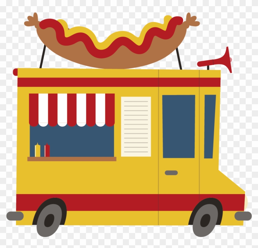 Fast Food Hot Dog Car Food Truck - 美食 車 卡通 #377390