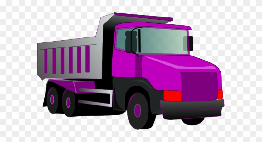 Purple Truck Cliparts - Dump Truck Clip Art #377397