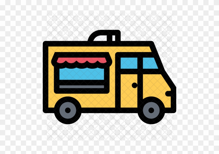Food, Truck, Vehicle, Machine, Transportation, Transport - Food Truck Icon .png #377568