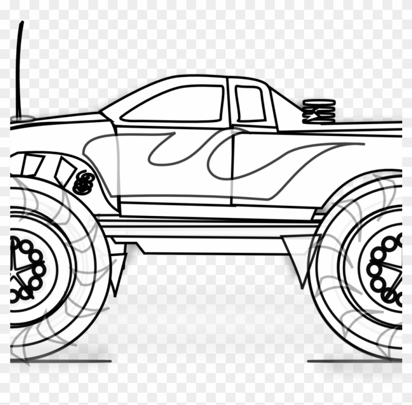 Spectacular Monster Trucks Coloring Pages - Monster Truck Clip Art #377574