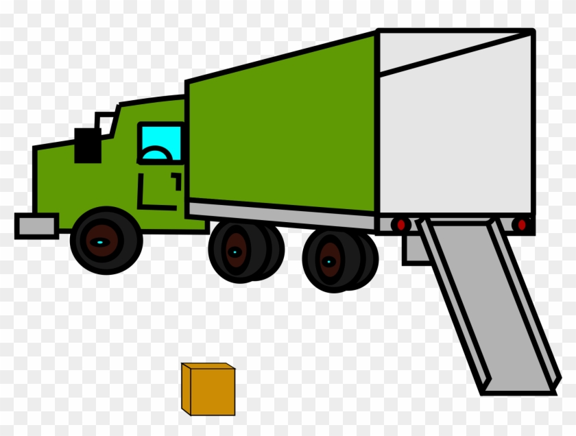 Opened Empty Moving Truck By Opened, Empty, Moving - Moving Truck Clipart Png #377819