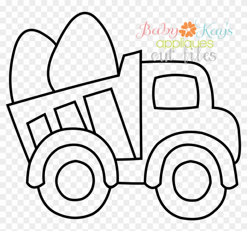 Cut File Egg Dump Truck Outline - Dump Truck #377846