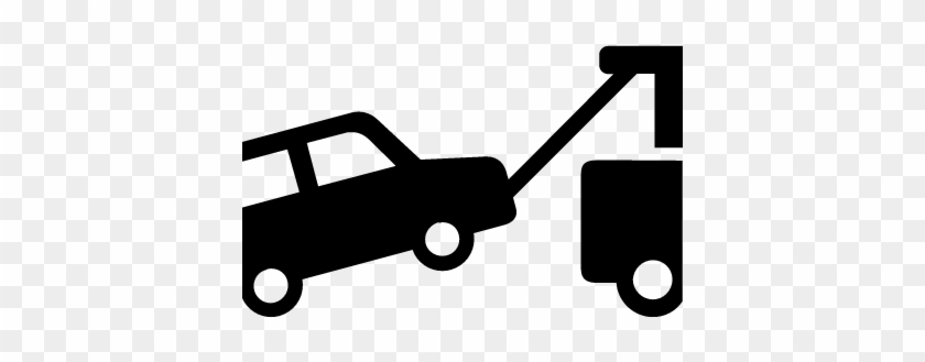 Towed Car Vector - Fire Route Vehicles Will Be Towed Print Car Towing #377986