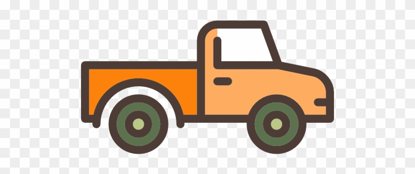 Pickup Truck Free Icon - Camioneta Dibujo Png #377988