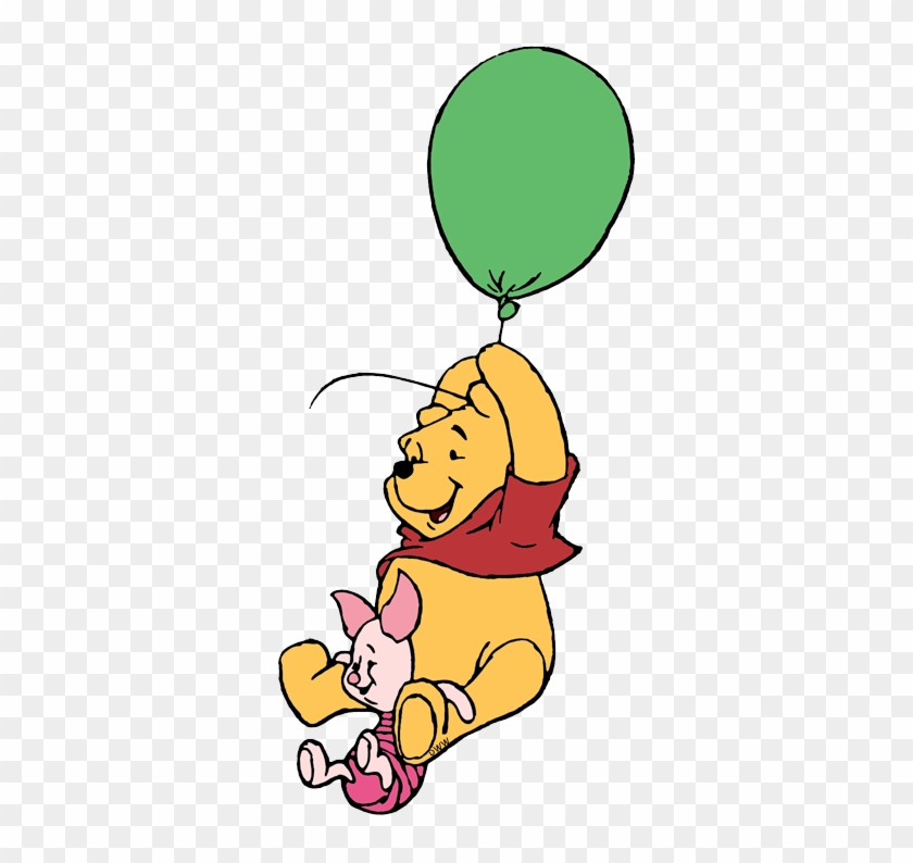 Download and share clipart about Pooh, Piglet Floating From Balloon - Winni...