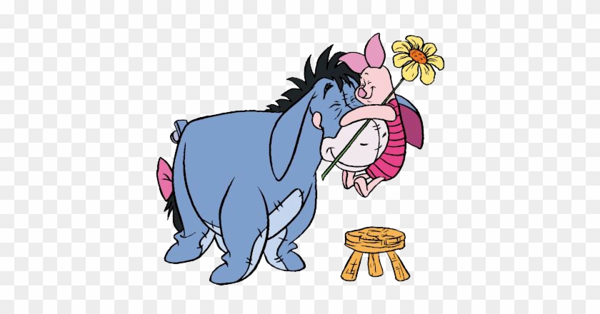 Winnie The Pooh Hug Clip Art - Eeyore And Piglet Hug #378155