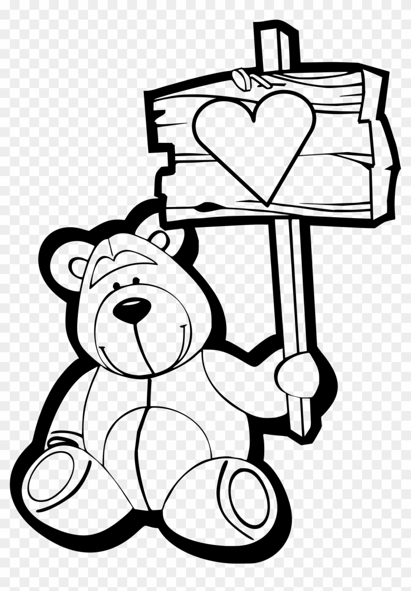 Happy Bear By Firkin - Dessin St Valentin A Colorier #378205