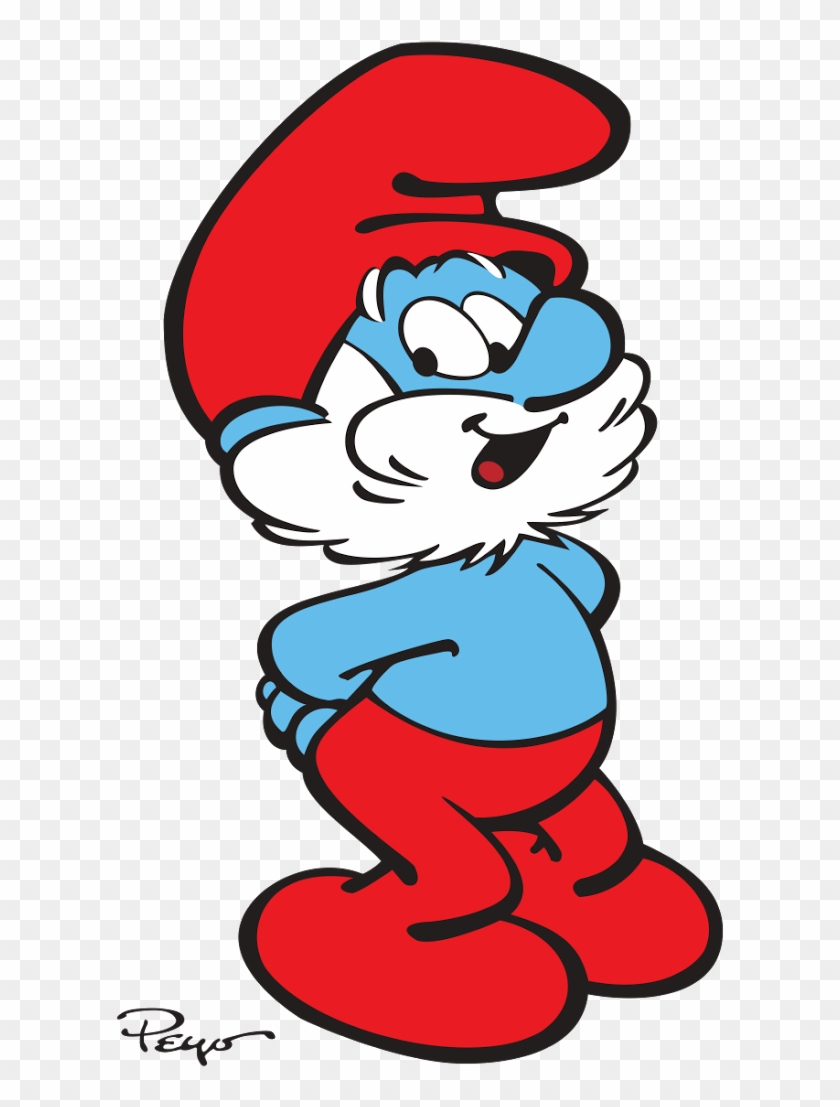 Honorable Mention Goes To Papa Smurf - Smurf Clipart #378253