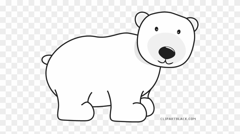 Polar Bear Animal Free Black White Clipart Images Clipartblack - Polar Bear #378360