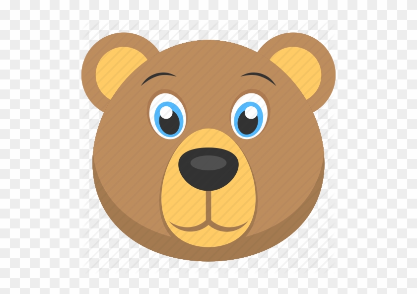 Brown Bear Clipart Orange Bird - Bear Face #378444