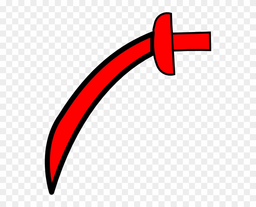 Red Sword Pirate Clip Art - Red Pirate Sword #378495
