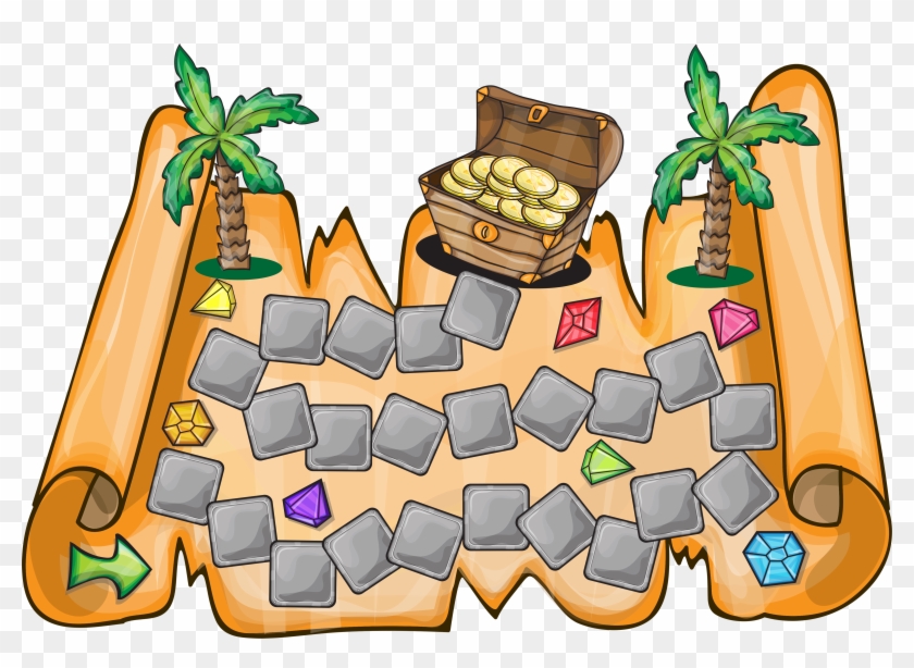 Treasure Hunting Buried Treasure Treasure Map Clip - Kids Cartoon Treasure  - Free Transparent PNG Clipart Images Download
