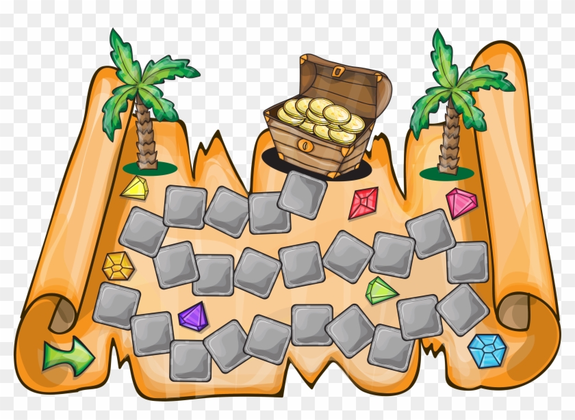 cartoon treasure map