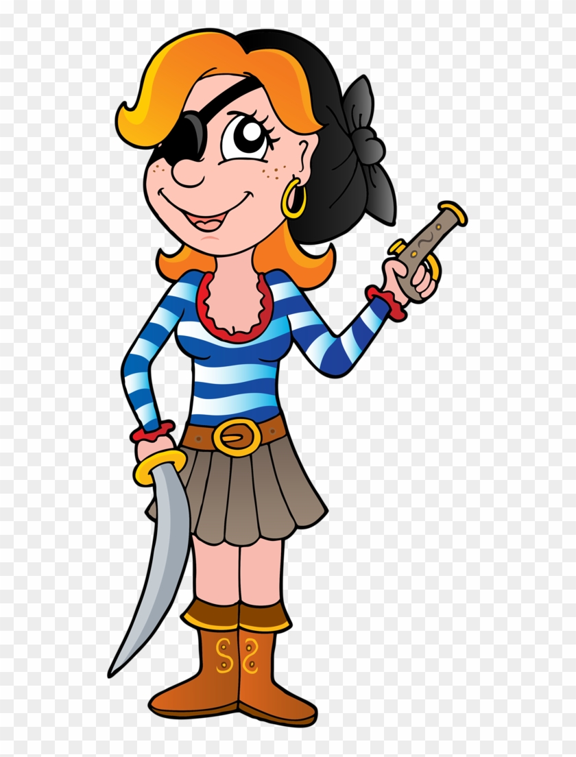 Pirates - Cartoon Woman Pirate #378660