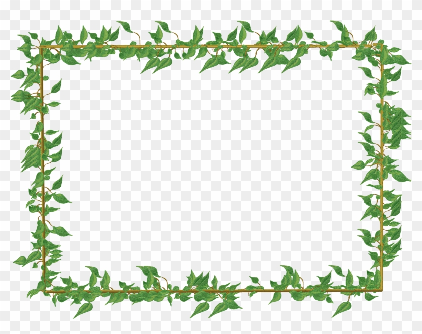 Green Floral Border Png Picture - Ivy Frame #378708